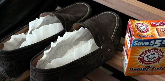 Baking soda for smelly shoes